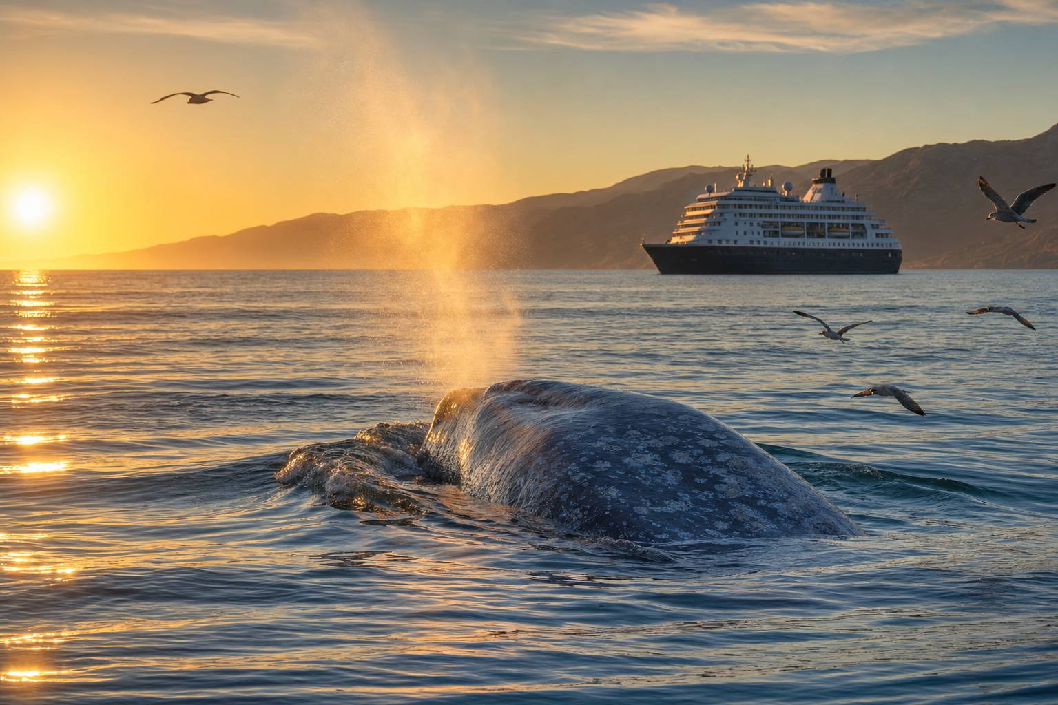 Ballenas grises en México: cuándo verlas desde un crucero y cómo observarlas sin molestarlas