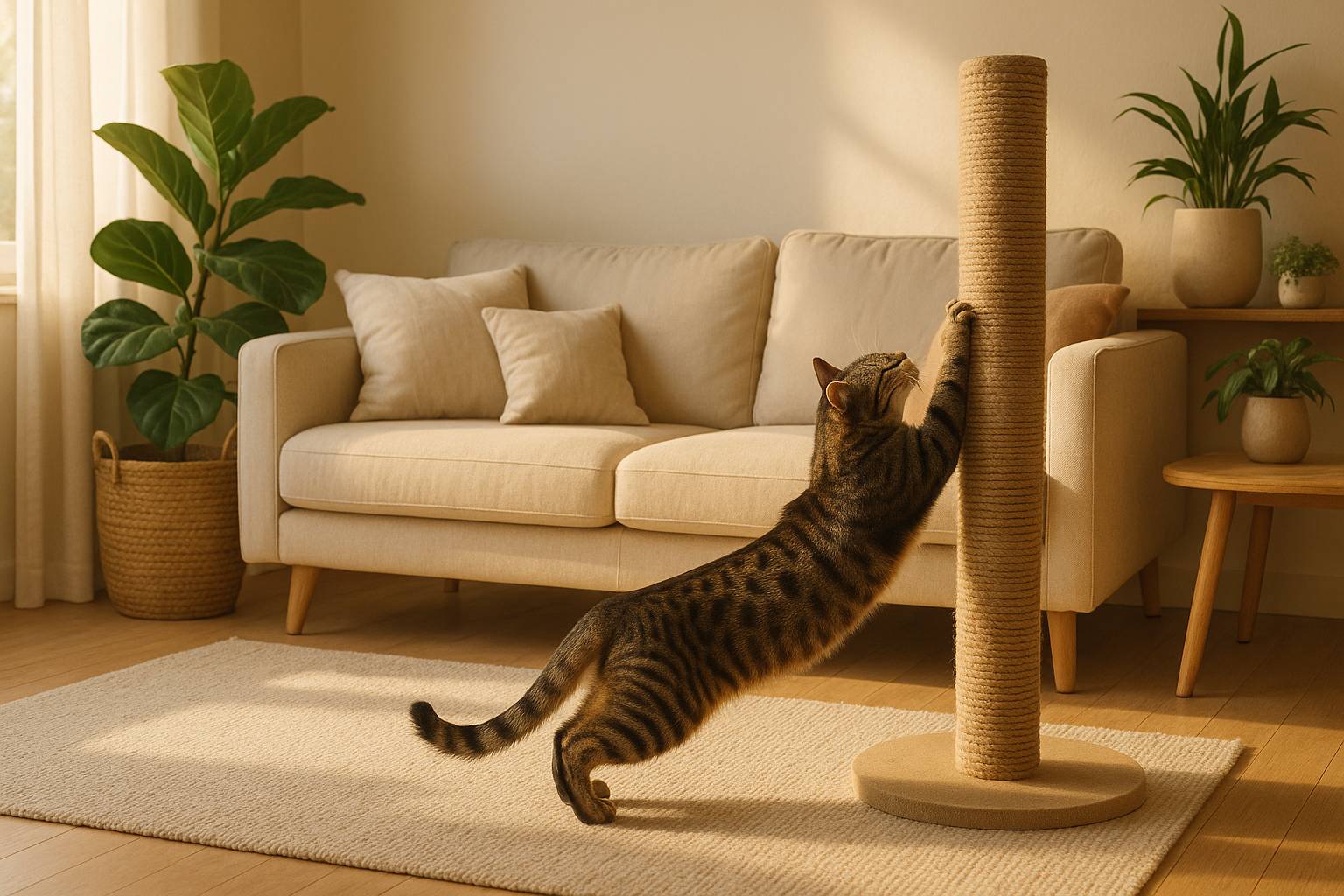 Cómo enseñar a tu gato a no arañar los muebles de casa