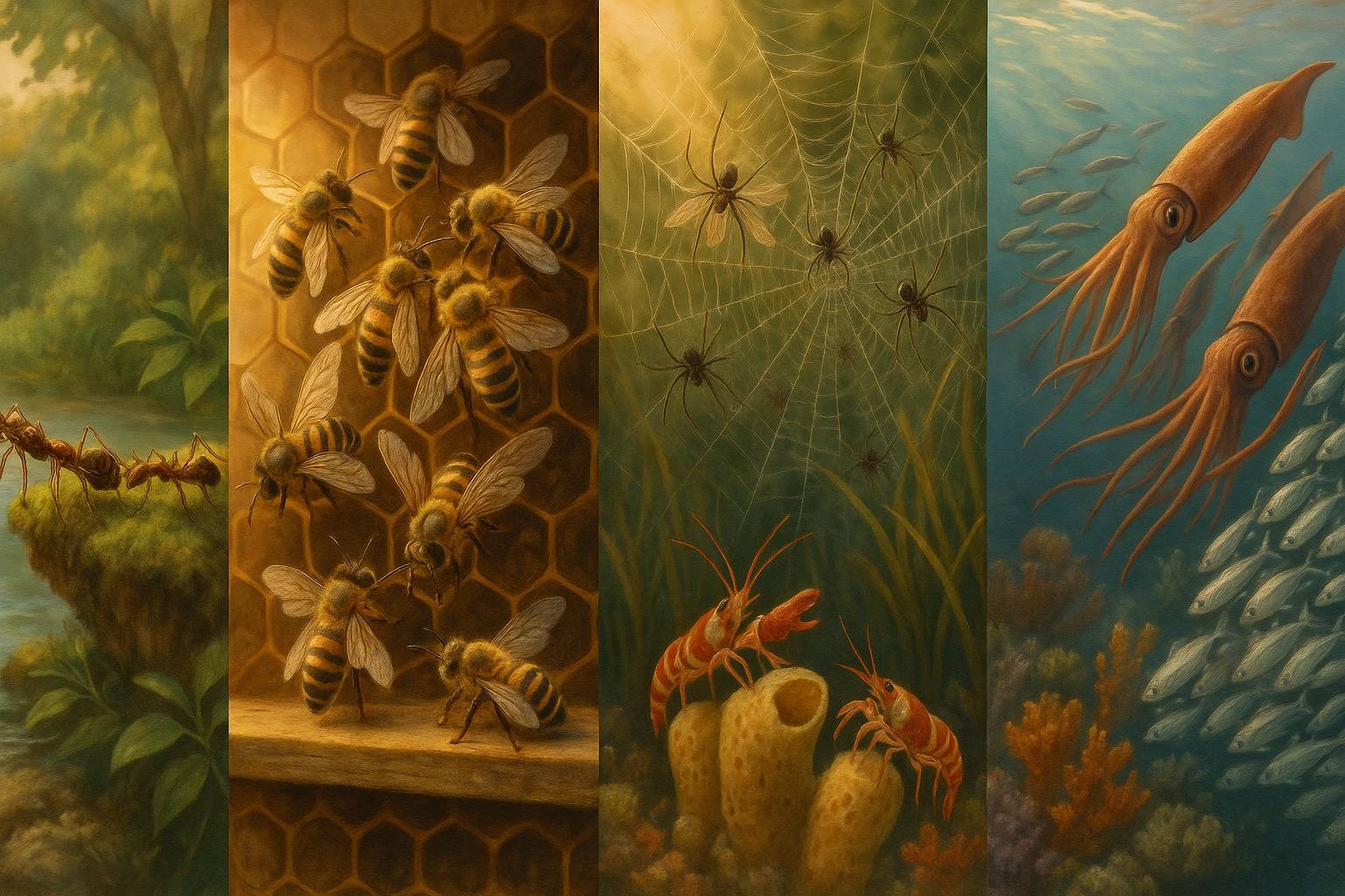 Invertebrados con comportamientos sociales inesperados